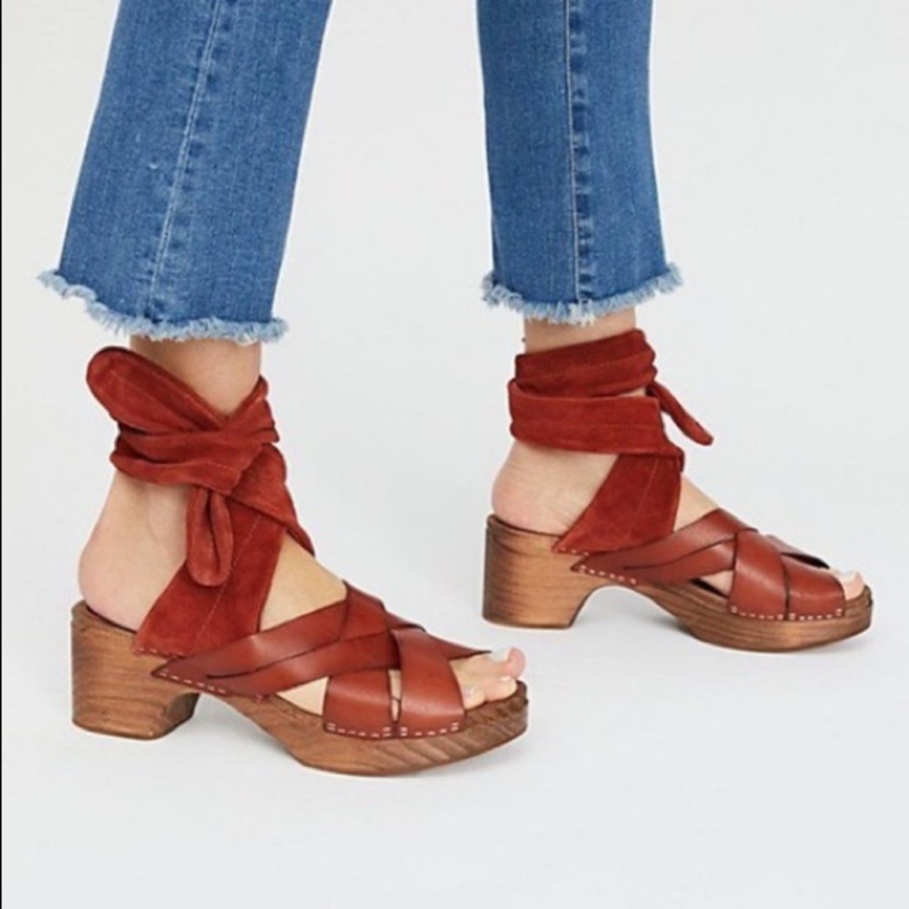 Free People - Emmy Ankle Wrap Clog Sandal
